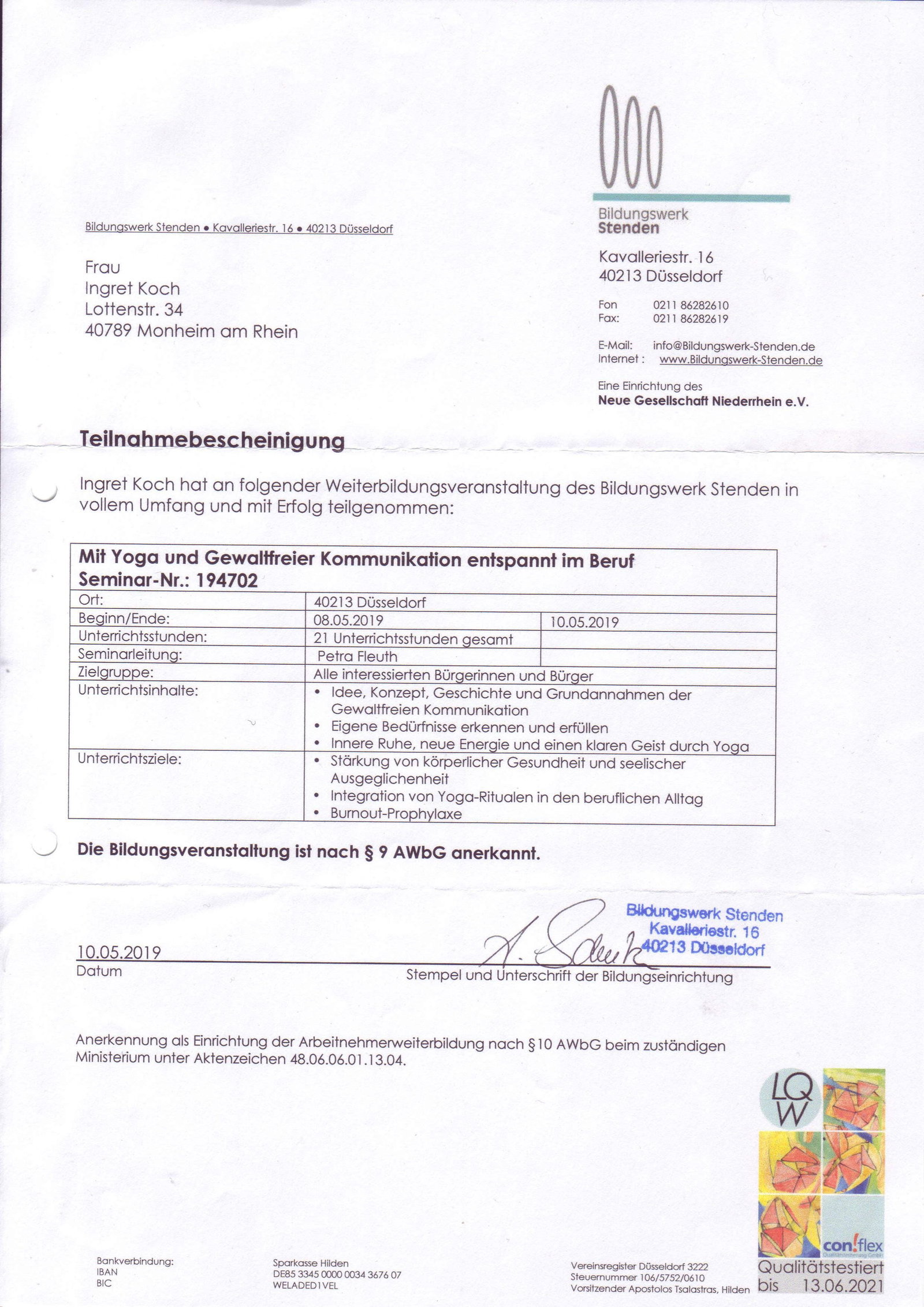 Yoga und GFK