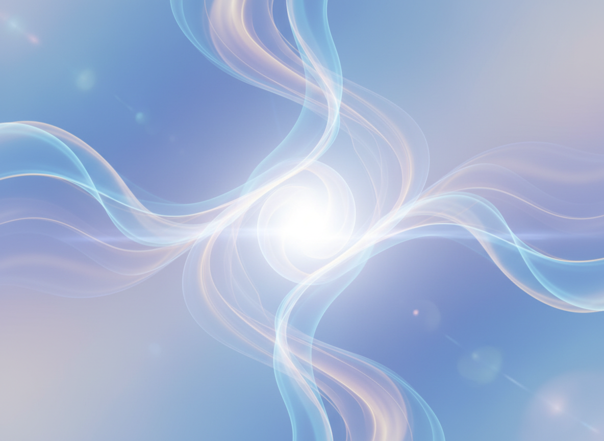 Abstract soft flowing lines representing connecting conversations and clarity of thought